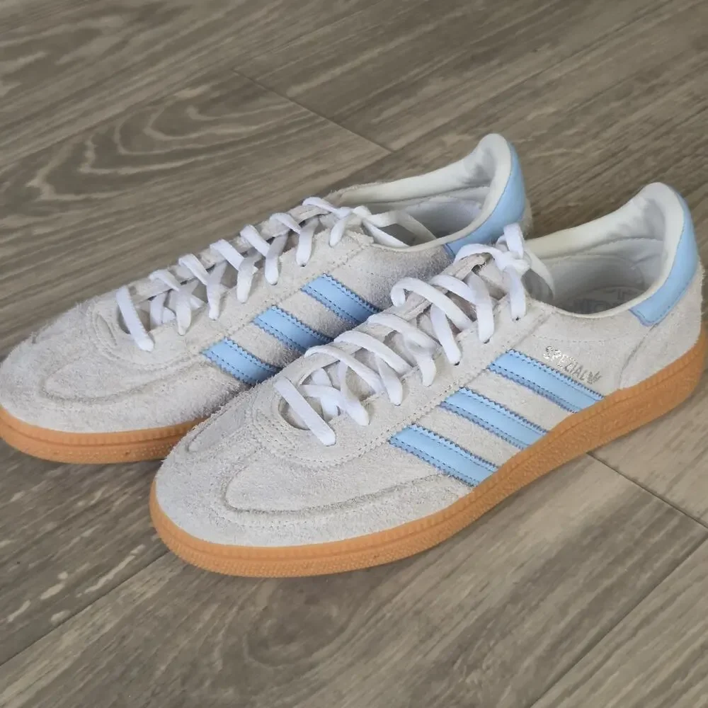 Adidas Handball Spezial Womens US 7.5 Gray Athletic Walking Shoes Sneakers